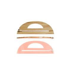 Wood / Blush Pink